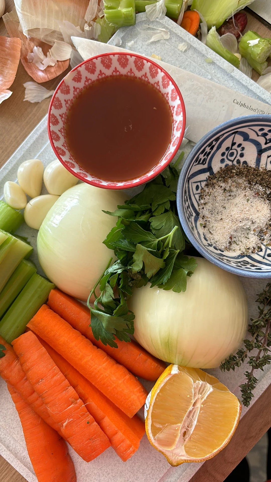 Homemade Bone Broth with Pastured Chicken Stock Bones by Larson Folkerts