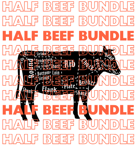 Half Grassfed Beef Package (182 lbs MEAT) - SAVE 17%!!