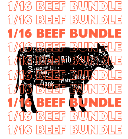 1/16 Grassfed Beef Package  (25 LBS MEAT) - SAVE 17%